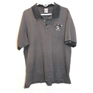Vtg Warner Bros Studio Store Taz Tasmanian Devil Men's Polo Shirt Sz Large Brown